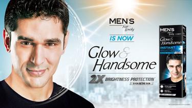 Glow and Handsome product hero image featuring a handsome man