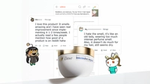 A white and gold jar of Dove Intensive Repair Hair Mask. Two Reddit reviews (one positive, one negative) and two Snoovatars.