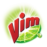 Vim logo with red text over a lime slice and a green splash on a white background